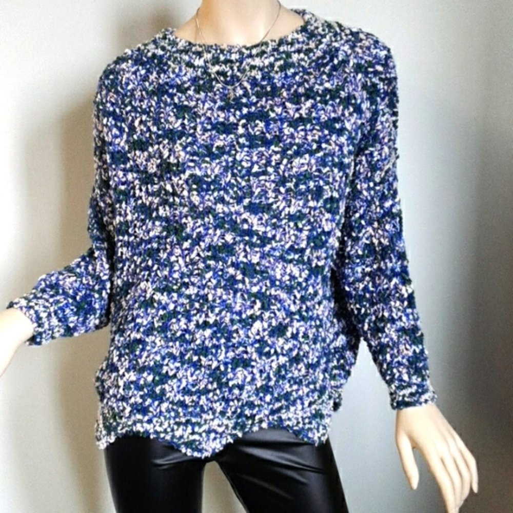 Fairycore Pixie Colorful Loose Knit Super Soft Popcorn Sweater Size L Andthewhy